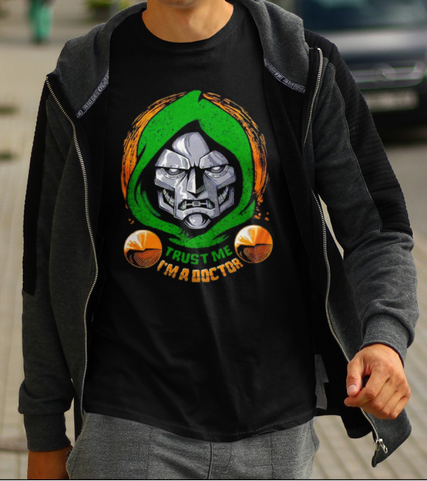 Doctor Doom Trust Me I'm A Doctor Villain Face Mask T-Shirt