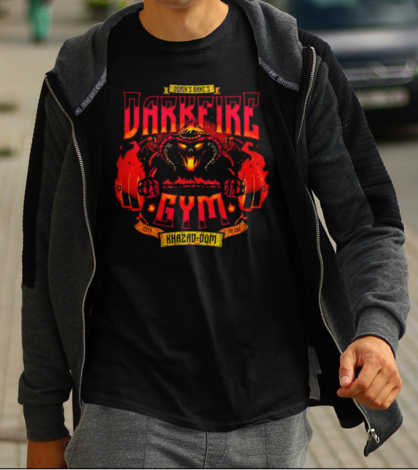 Durin’s Bane Darkfire Gym Khazad-Dum Lord Of The Rings Fitness T-Shirt