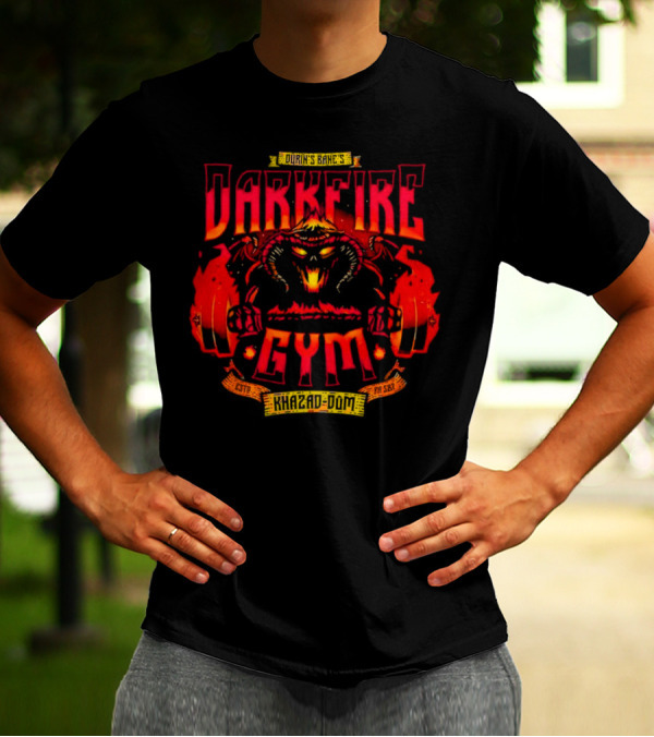 Durin’s Bane Darkfire Gym Khazad-Dum Lord Of The Rings Fitness T-Shirt