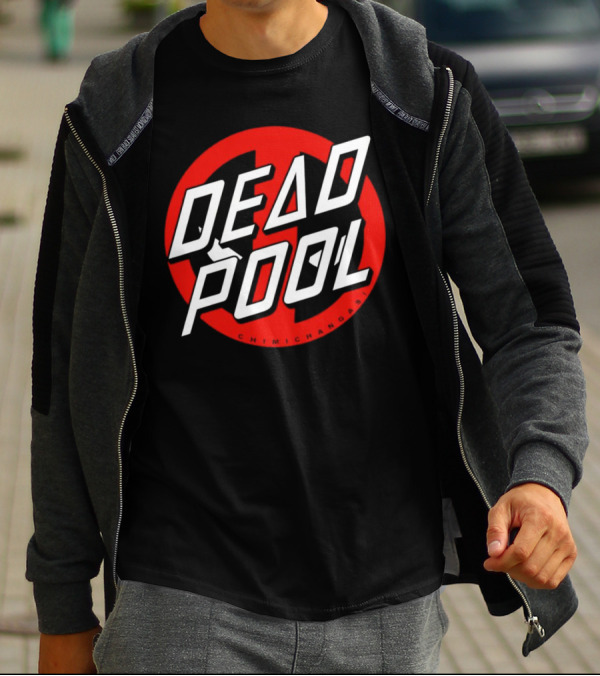 Deadpool X Santa Cruz Santapool Chimichangas Logo Red Circle T-Shirt
