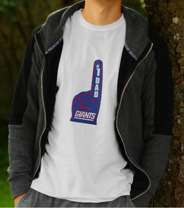 1 Dad Giants New York Giants Happy Father’s Day T-Shirt