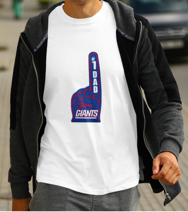 1 Dad Giants New York Giants Happy Father’s Day T-Shirt