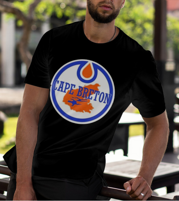 Cape Breton Oilers Hockey Logo Map T-Shirt