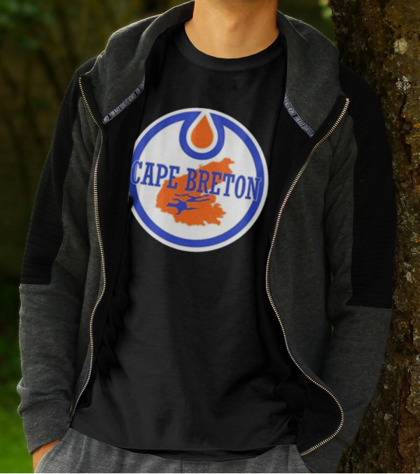 Cape Breton Oilers Hockey Logo Map T-Shirt