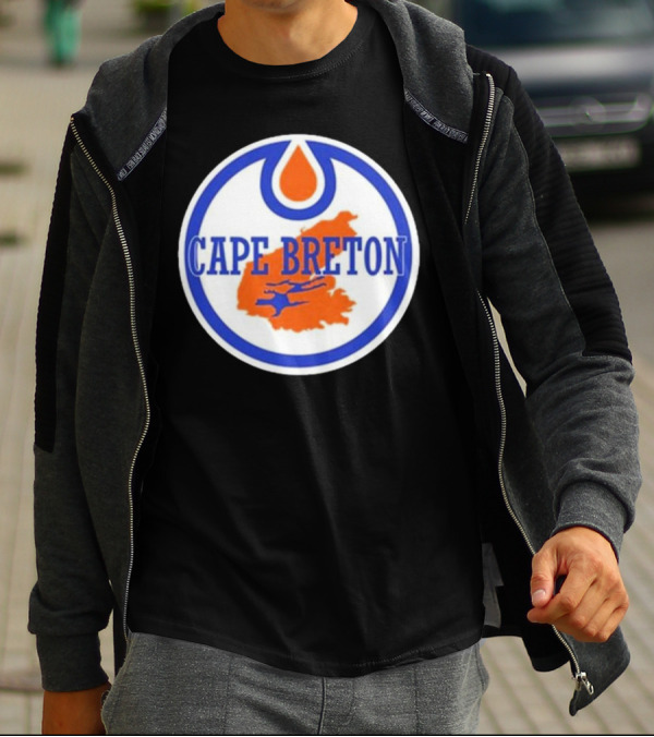 Cape Breton Oilers Hockey Logo Map T-Shirt
