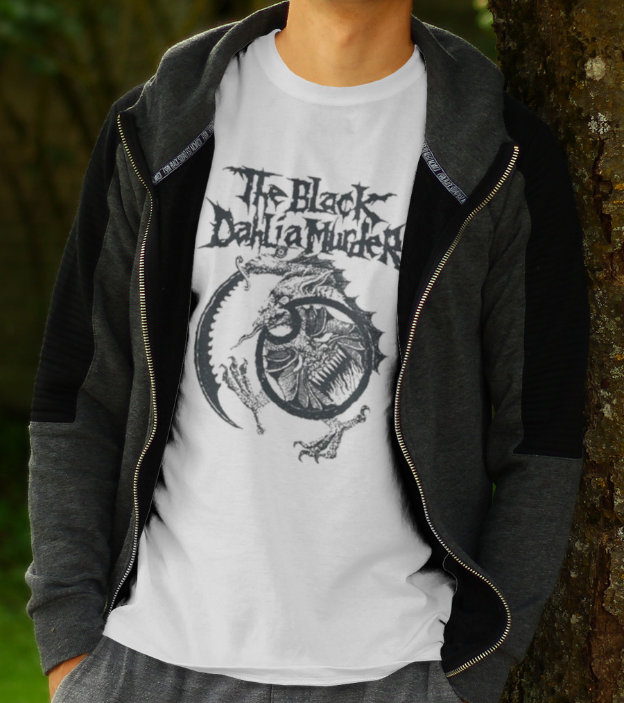 The Black Dahlia Murder Shield Demon Graphic White T-Shirt