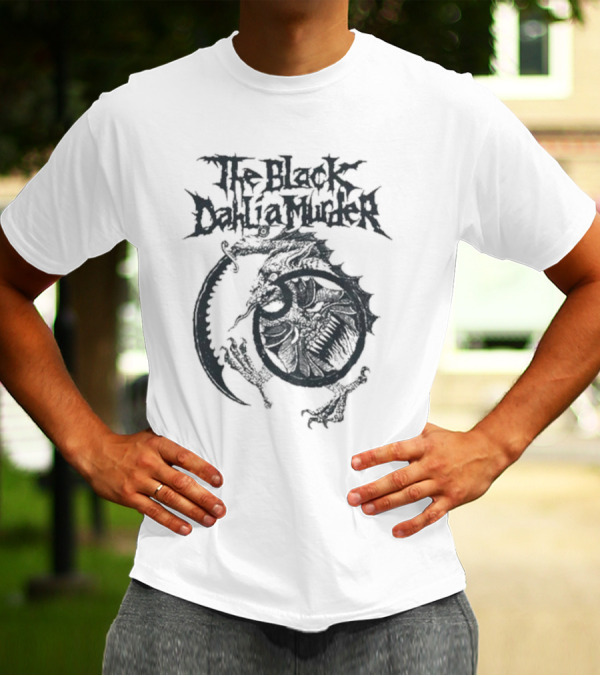 The Black Dahlia Murder Shield Demon Graphic White T-Shirt