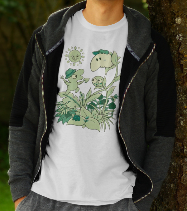 Smiling Friends Disdainful Gardener Cheerful Plant Companions And Sun T-Shirt