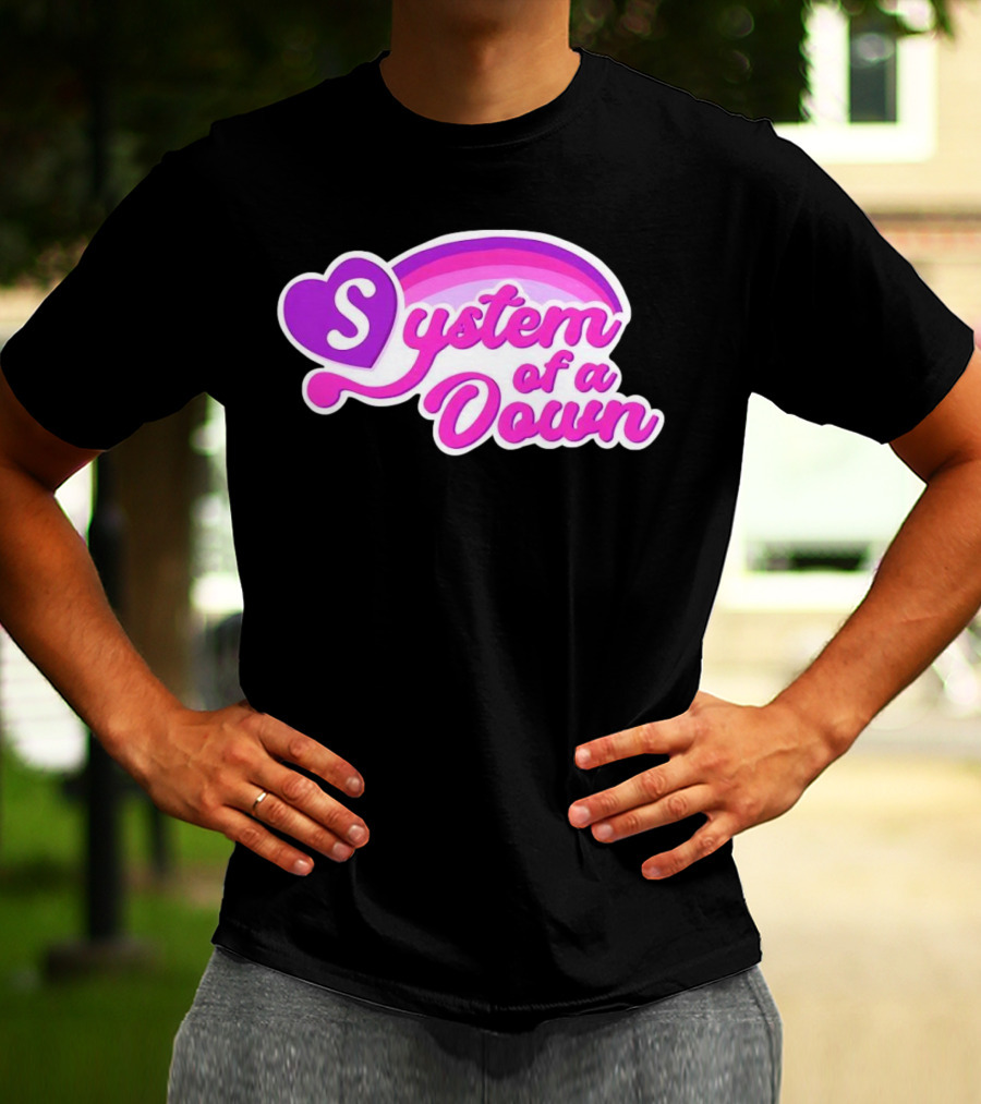 System Of A Down Rainbow Heart T-Shirt
