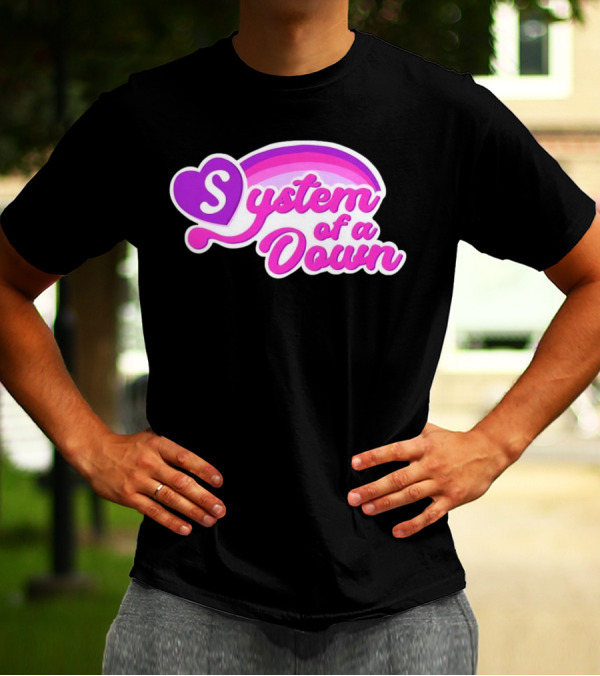 System Of A Down Rainbow Heart T-Shirt