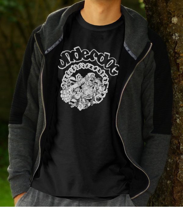 Underdog Graphic With Chains And Characters T-Shirt