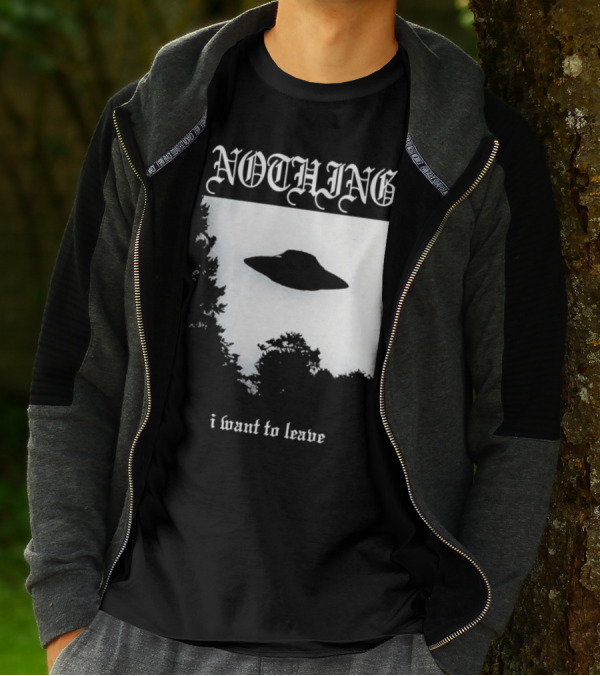 Nothing UFO I Want To Leave Photo T-Shirt