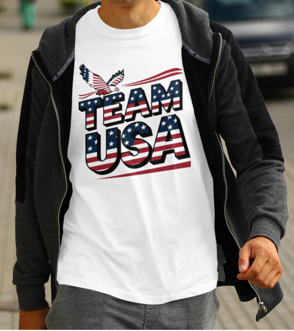 Team USA Eagle Flag Patriotic T-Shirt