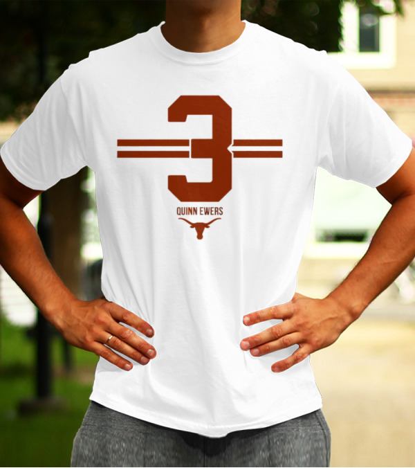 Quinn Ewers Texas Longhorns Number 3 T-Shirt