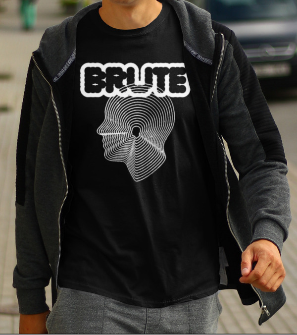 Brute Strength Brute Big Head Optical Illusion Text Proportioned Head T-Shirt
