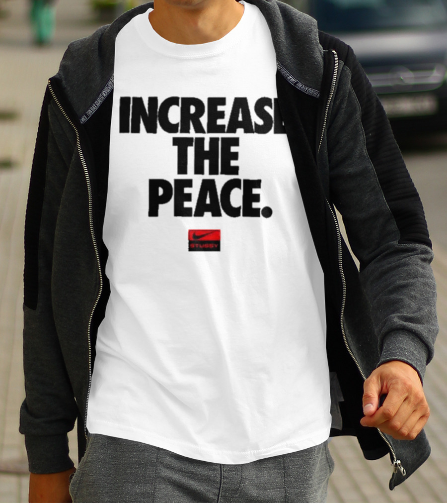 Increase The Peace Stussy Red Swoosh T-Shirt