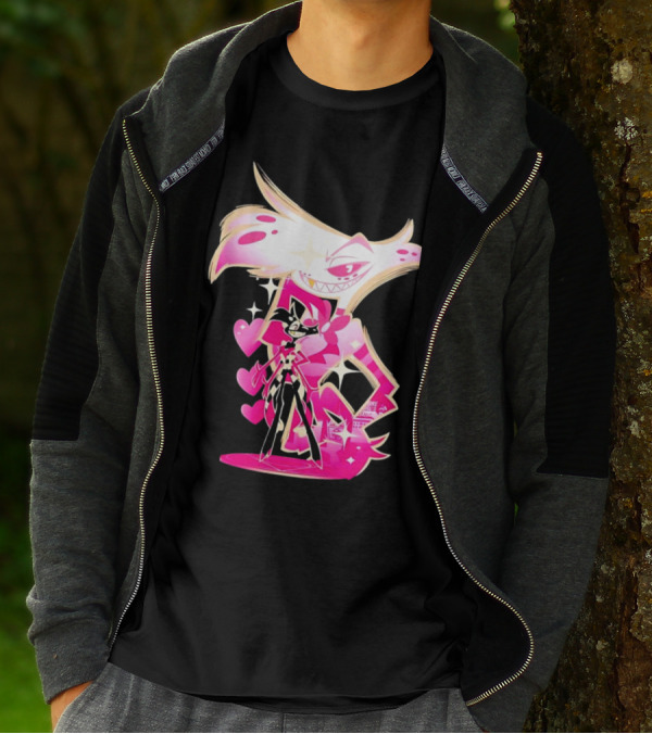 Angel Dust And Alastor Design Hazbin Hotel Series T-Shirt