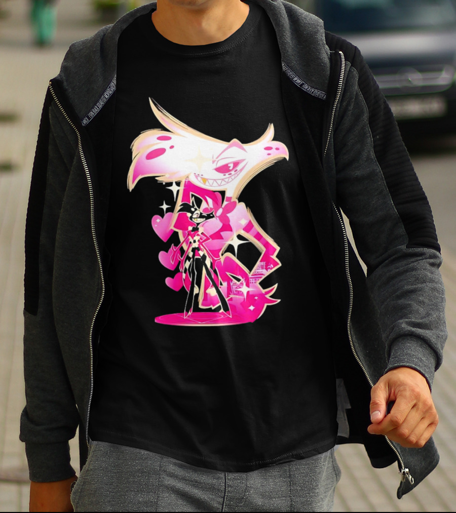 Angel Dust And Alastor Design Hazbin Hotel Series T-Shirt