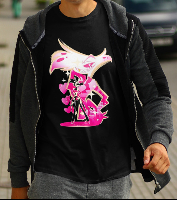 Angel Dust And Alastor Design Hazbin Hotel Series T-Shirt