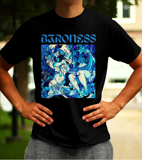 Baroness Blue Record Psychedelic Mythical Scene T-Shirt