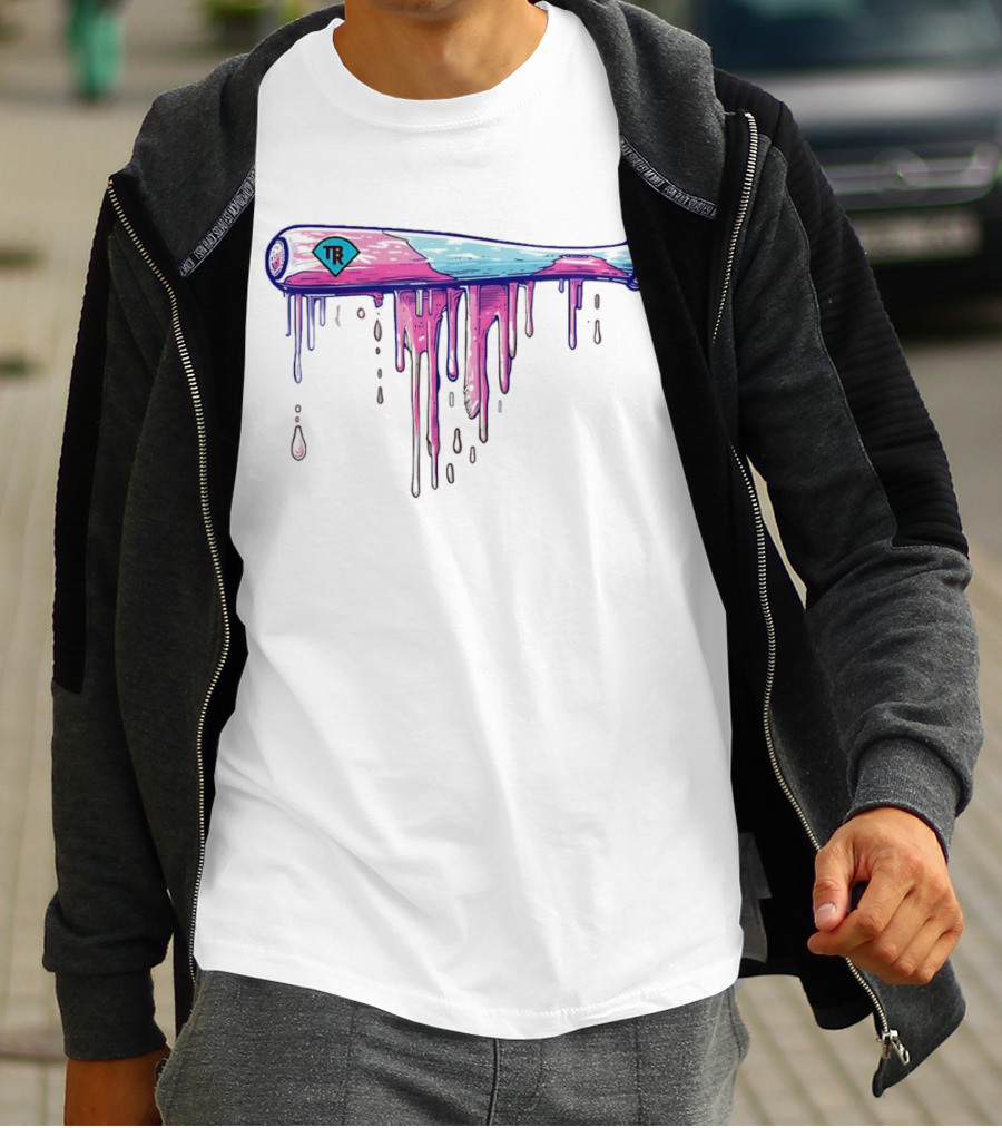 Baseball Bat Dripping Sprinkles TR T-Shirt