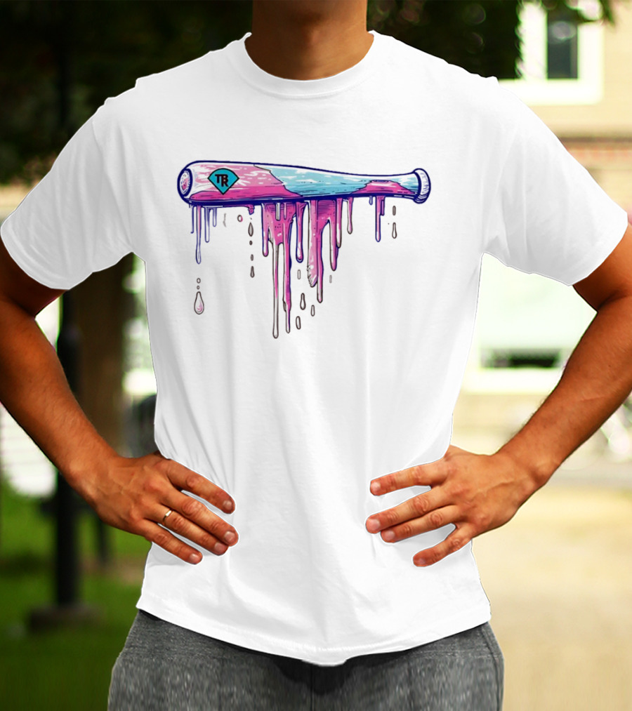 Baseball Bat Dripping Sprinkles TR T-Shirt