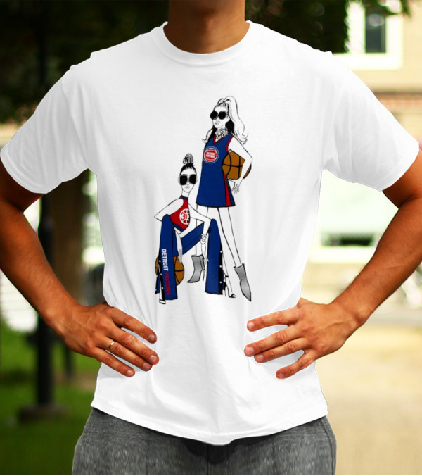 Detroit Pistons G-III 4Her Basketball Fashion Sisters Fitted Girls T-Shirt