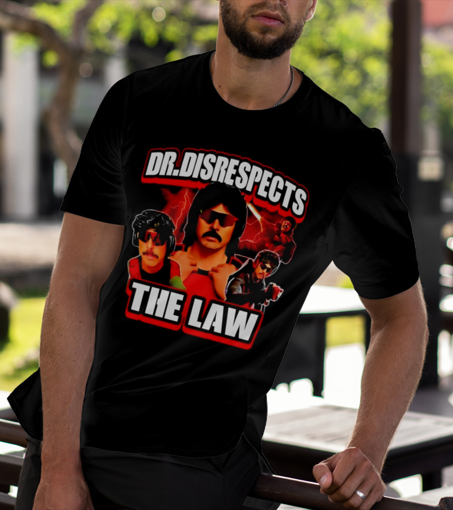 Dr Disrespects The Law Gamer Lightning Action T-Shirt