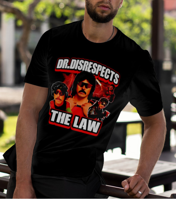 Dr Disrespects The Law Gamer Lightning Action T-Shirt
