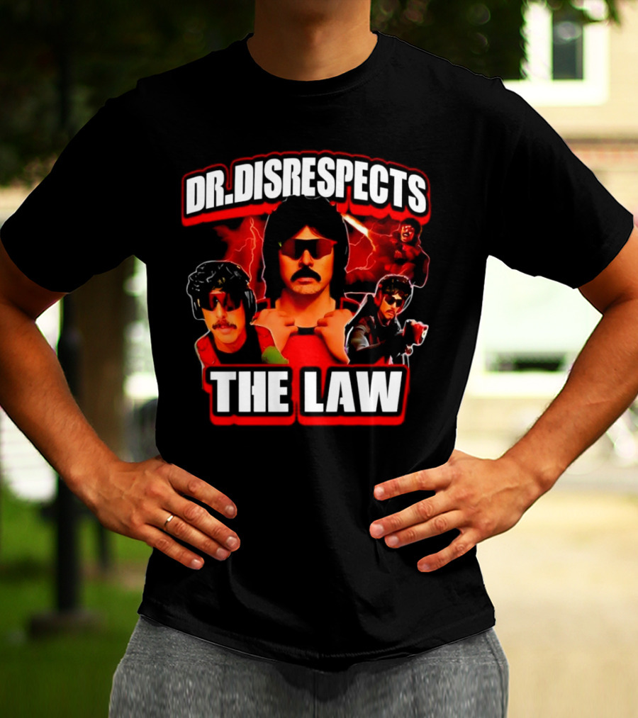 Dr Disrespects The Law Gamer Lightning Action T-Shirt