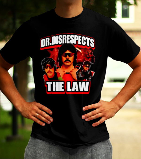 Dr Disrespects The Law Gamer Lightning Action T-Shirt