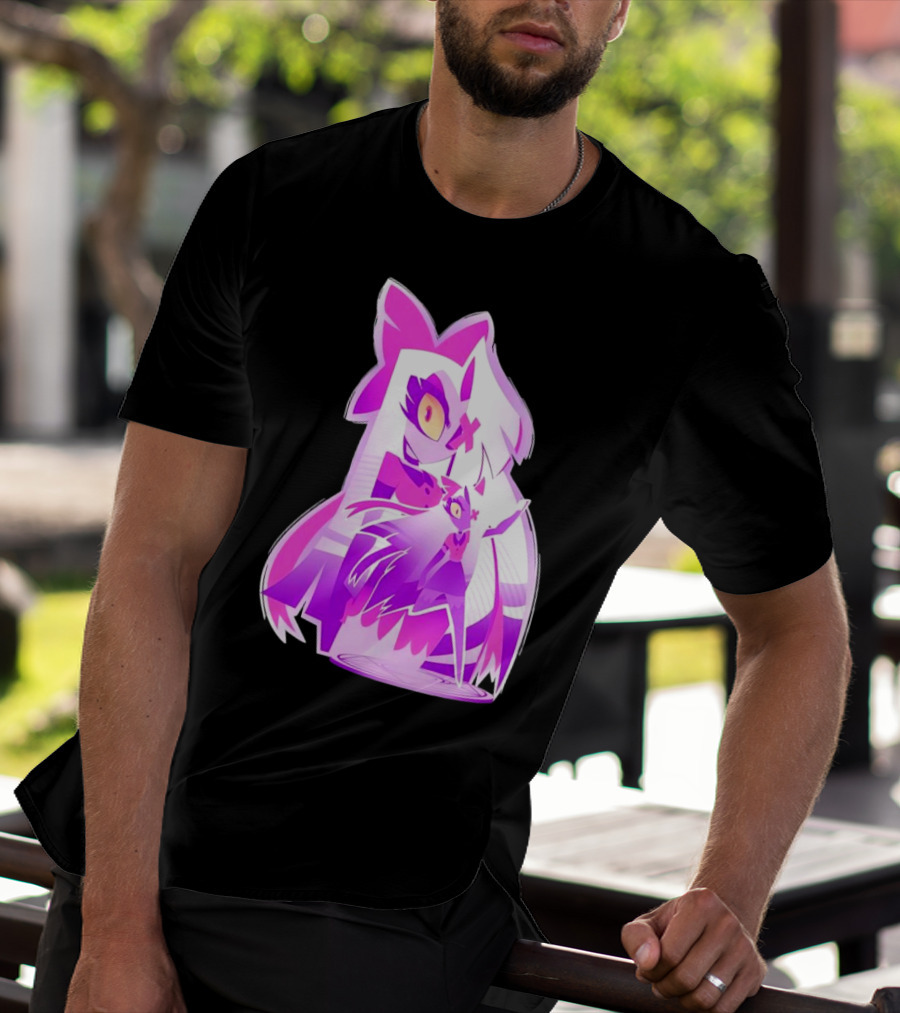 Exorcist Angel Hazbin Hotel Game Purple Character T-Shirt