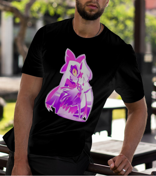 Exorcist Angel Hazbin Hotel Game Purple Character T-Shirt