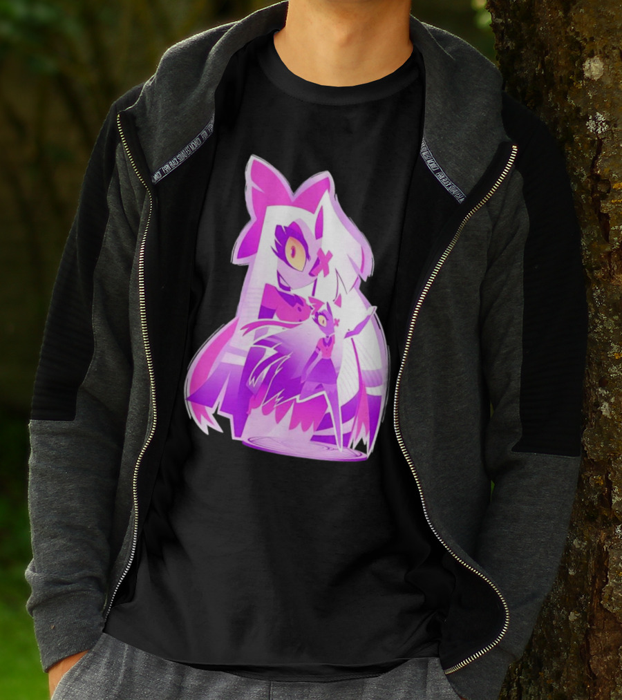Exorcist Angel Hazbin Hotel Game Purple Character T-Shirt