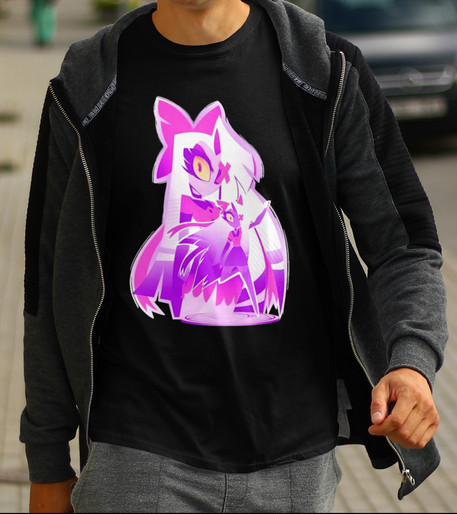 Exorcist Angel Hazbin Hotel Game Purple Character T-Shirt