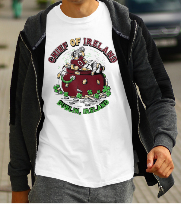 Chief Of Ireland Dublin Ireland Pot Of Gold And Shamrock-Themed T-Shirt