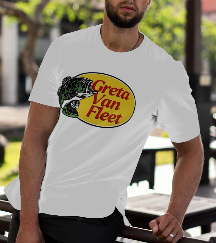 Greta Van Fleet Bass Fishing Oval Bass Emblem T-Shirt