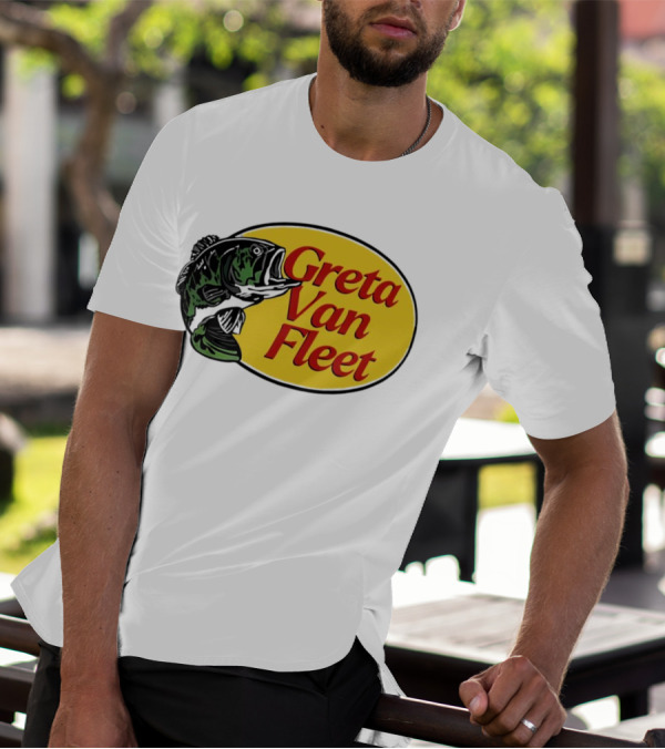 Greta Van Fleet Bass Fishing Oval Bass Emblem T-Shirt