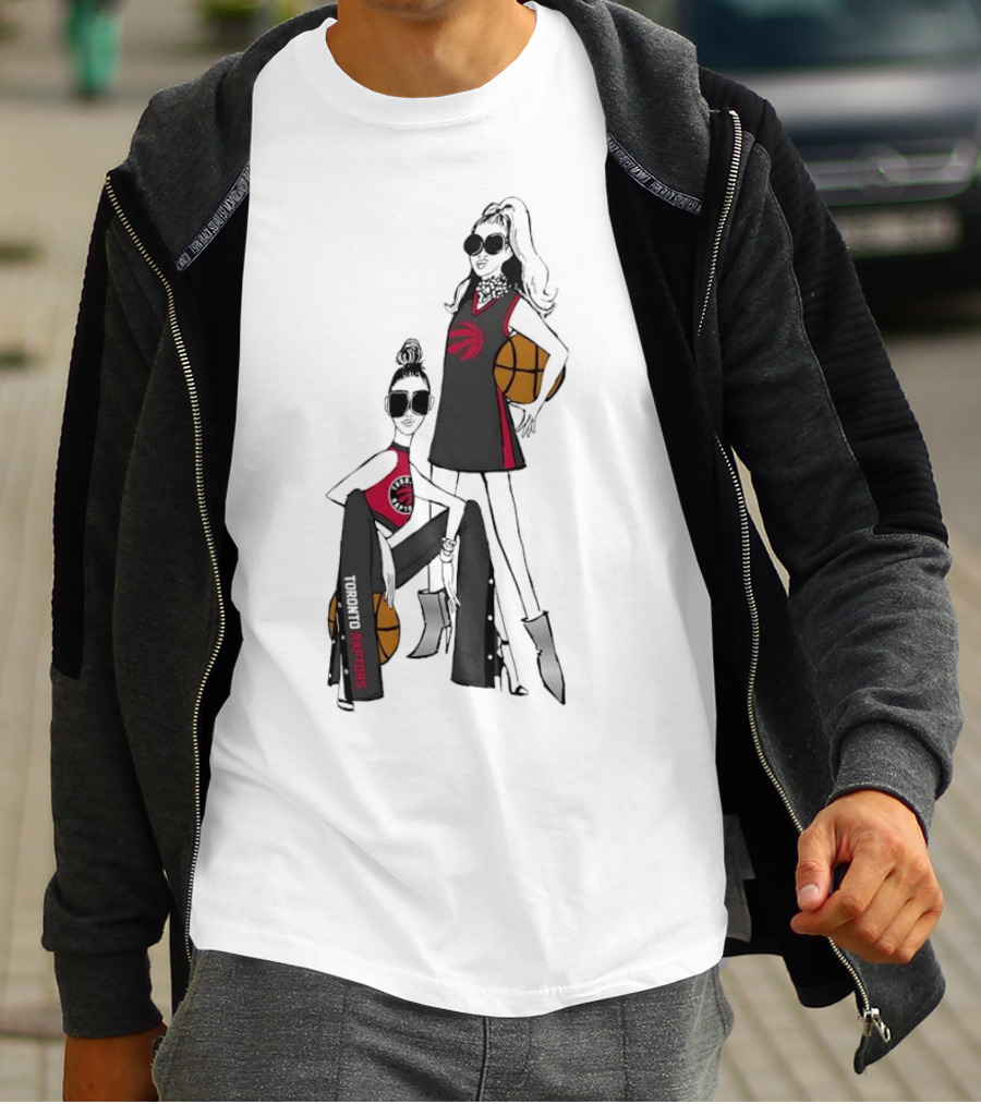 Toronto Raptors G-III 4Her Basketball Girls Fitted Graphic Tee With Iconic Logo T-Shirt