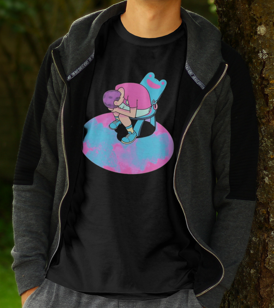 Bell Tolls X My Bells Child In Chair Art With Pink And Blue Palette T-Shirt
