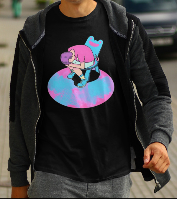 Bell Tolls X My Bells Child In Chair Art With Pink And Blue Palette T-Shirt