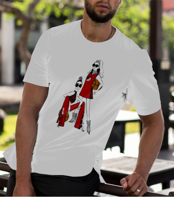 Portland Trail Blazers Rip City Basketball G-III 4Her Girls Fitted T-Shirt