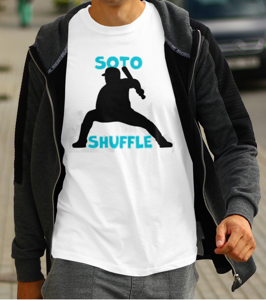 New York Yankees Soto Shuffle Silhouette Baseball Stance T-Shirt