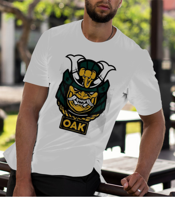 Oakland Athletics Samurai OAK Aggressive Mask T-Shirt