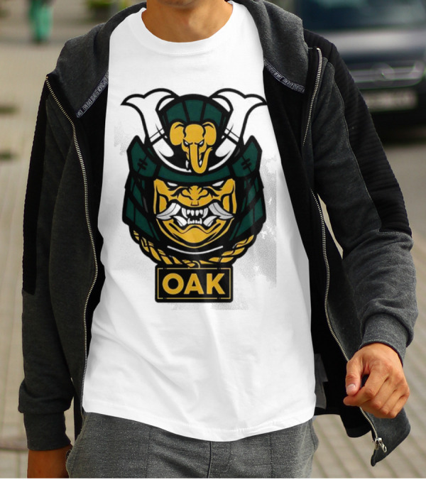 Oakland Athletics Samurai OAK Aggressive Mask T-Shirt