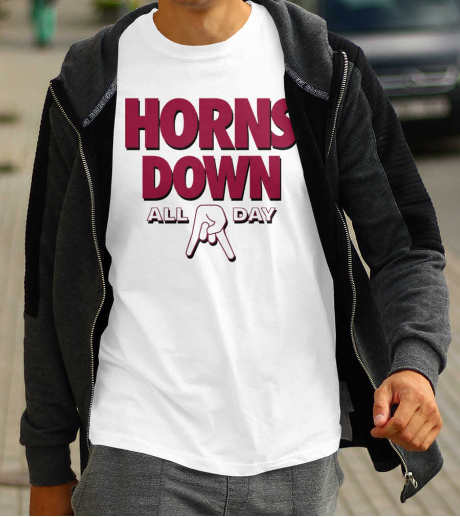 Horns Down All Day Oklahoma Sooners T-Shirt