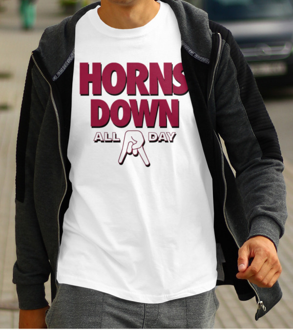 Horns Down All Day Oklahoma Sooners T-Shirt