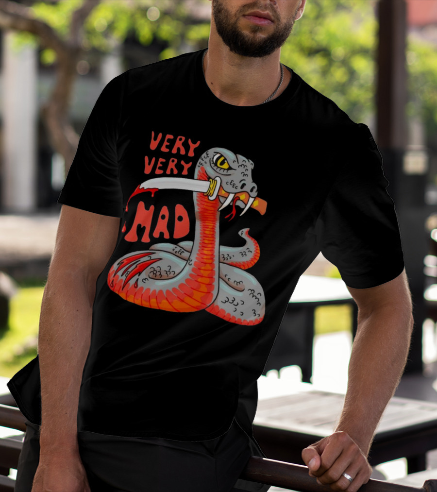 Very Very Mad Snake With Knife T-Shirt