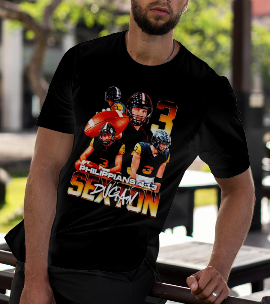 Southwestern Pirates Dugan Sexton Philippians 4:13 Number 3 T-Shirt