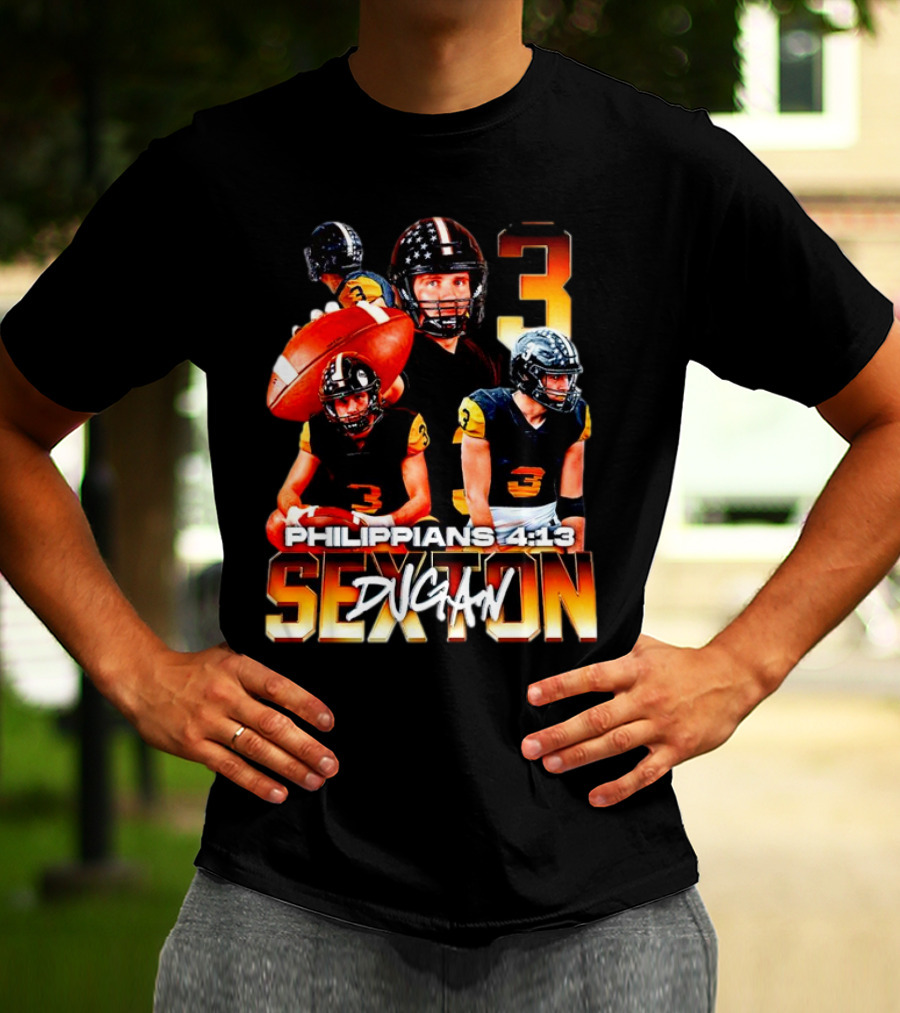 Southwestern Pirates Dugan Sexton Philippians 4:13 Number 3 T-Shirt